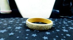 pale yellow stone bangle view